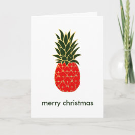 Tropische Kerst Ananas Wensen Feestdagen Kaart