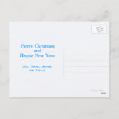 Tropische Kerst Blau Zeester Aangepaste Postkaart Feestdagenkaart (Achterkant)