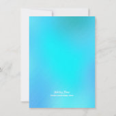 Tropische Kerst Blauwe Palmboom Eenvoudige Kaarten (Achterkant)