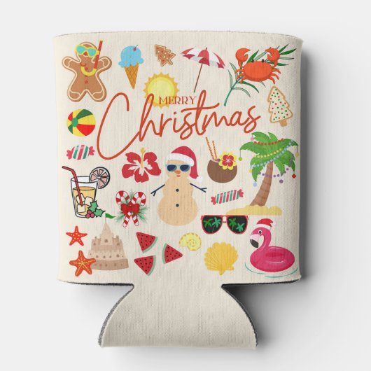 Tropische kerst blikjeskoeler (Achterkant)