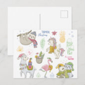 Tropische kerst briefkaart (Voorkant / Achterkant)