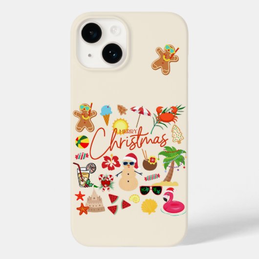 Tropische kerst Case-Mate iPhone case (Achterkant)