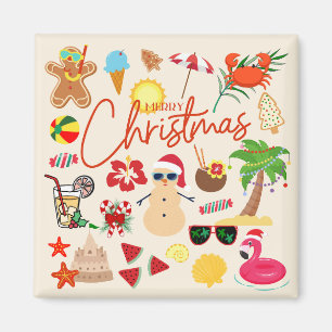 Tropische Kerst Cruise Deur Magneet