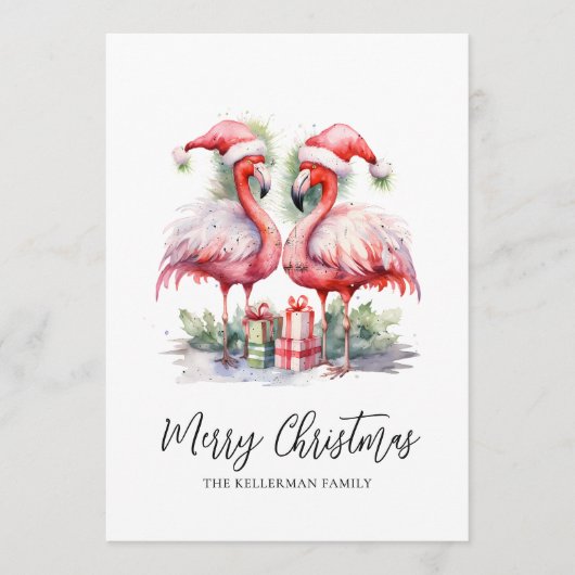 Tropische kerst feestdagenkaart (Voorkant)