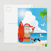 tropische kerst feestdagenkaart (Voorkant / Achterkant)