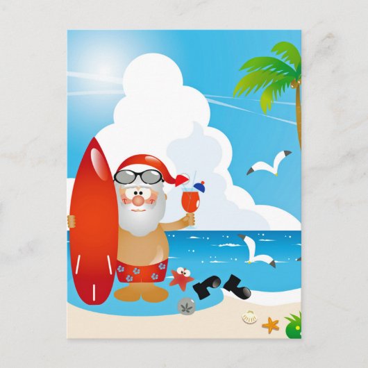 tropische kerst feestdagenkaart (Voorkant)