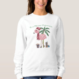 Tropische Kerst Flamingo Trui