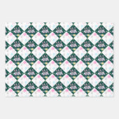 Tropische kerst flamingo's inpakpapier vel (Voorkant 2)