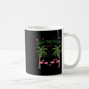 Tropische Kerst Florida Flamingo Deck De Palmen Koffiemok