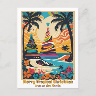 Tropische kerst Florida groet Briefkaart