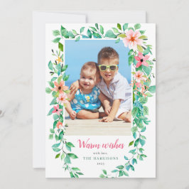 Tropische Kerst Foto Kaart