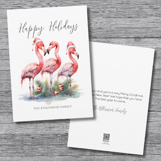 Tropische kerst gelukkig feestdagenkaart