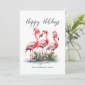 Tropische kerst gelukkig feestdagenkaart (Staand voorkant)