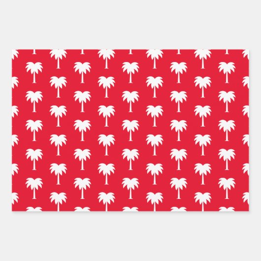 Tropische kerst in juli palmboompatroon inpakpapier vel (Voorkant 3)