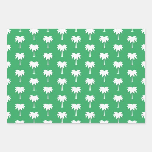 Tropische kerst in juli palmboompatroon inpakpapier vel (Voorkant 2)