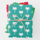 Tropische kerst in juli palmboompatroon inpakpapier vel (In situ)