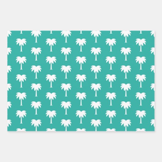 Tropische kerst in juli palmboompatroon inpakpapier vel (Voorkant)