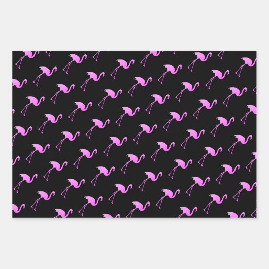 Tropische kerst in juli roze flamingo patroon inpakpapier vel (Voorkant)