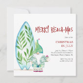 Tropische Kerst in juli Uitnodigingen (Voorkant)
