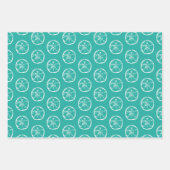 Tropische kerst in juli zandstrand shell inpakpapier vel (Voorkant)