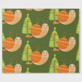 Tropische Kerst Juli Slak Zomer Kerstmis Cadeaupapier (Vlak)