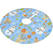 Tropische Kerst Juli Snail Sneeuwman Zomer Kerstmi Kerstboom Rok (Gekanteld)