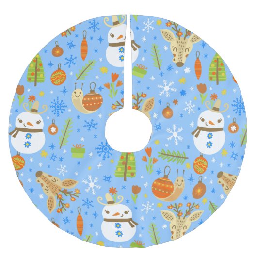 Tropische Kerst Juli Snail Sneeuwman Zomer Kerstmi Kerstboom Rok (Voorkant)