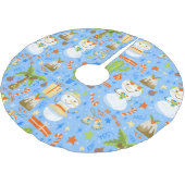 Tropische Kerst Juli Sneeuwman Cactus Zomer Kerstm Kerstboom Rok (Gekanteld)