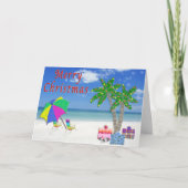 Tropische kerst Kaarten met strand (Voorkant)
