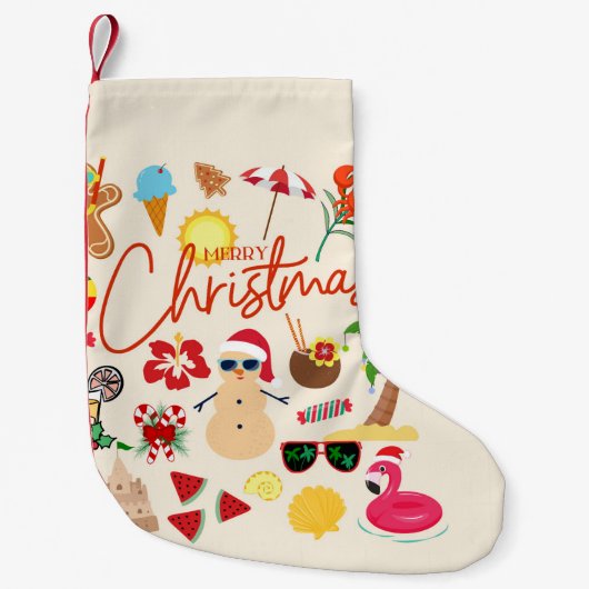 Tropische kerst kleine kerstsok (Voorkant)