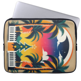 Tropische kerst laptop sleeve