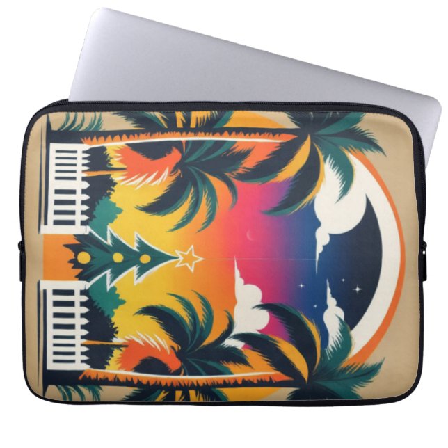 Tropische kerst laptop sleeve (Voorkant)