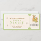 Tropische Kerst Meisjes Nacht Voucher Kaart (Voorkant)