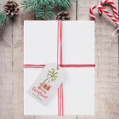Tropische Kerst met Palm Tree Cadeaus Coastal Cadeaulabel