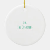 Tropische Kerst met Palm Tree Cadeaus Coastal Keramisch Ornament (Achterkant)