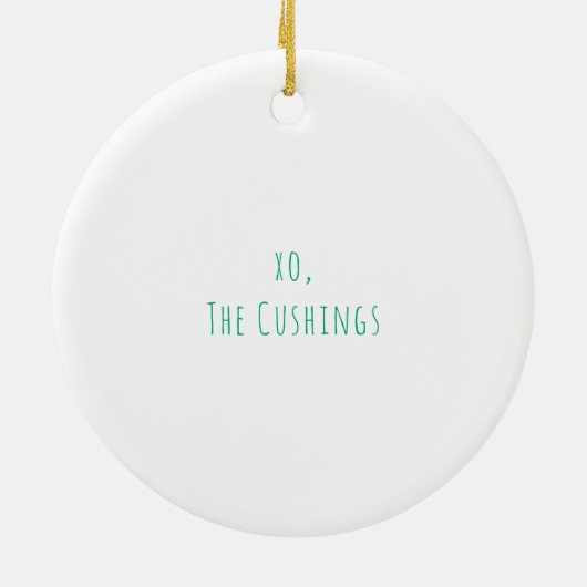 Tropische Kerst met Palm Tree Cadeaus Coastal Keramisch Ornament (Achterkant)