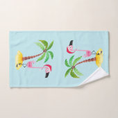 Tropische kerst met roze flamingo bad handdoek (Handdoek)