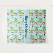 Tropische kerst met roze flamingo wandkleed (Voorkant (horizontaal))