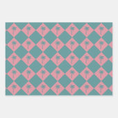 Tropische Kerst - Moderne Preppy Roze Ananas Inpakpapier Vel (Voorkant 2)