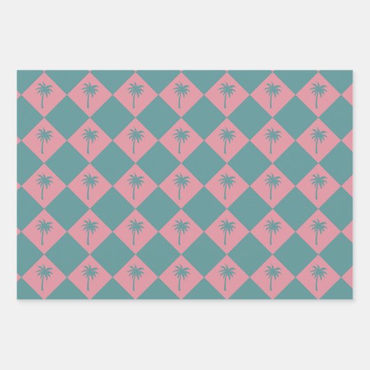 Tropische Kerst - Moderne Preppy Roze Ananas Inpakpapier Vel (Voorkant 2)