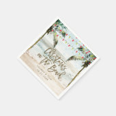 tropische kerst op het strand party servetten (Hoek)