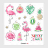 Tropische Kerst Ornamente Sticker Set (Vel)