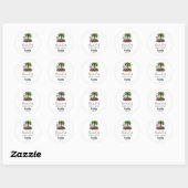 Tropische Kerst Palm Tree Candle Business Ronde Sticker (Vel)