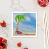 tropische kerst palmboom op het strand servet (Insitu)