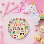 Tropische kerst papieren bordje (Feest)