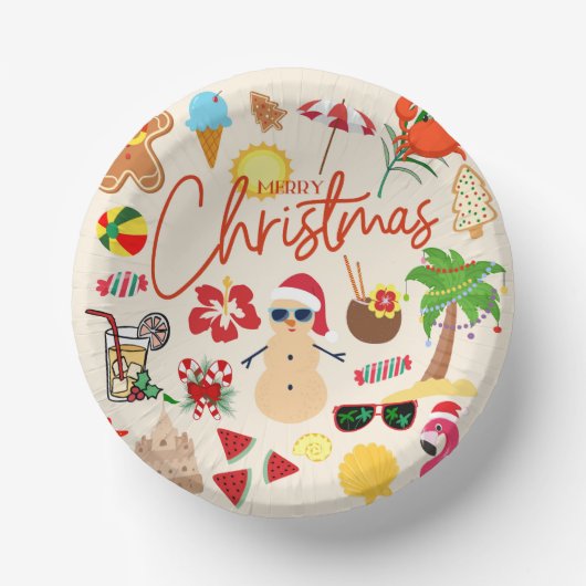 Tropische kerst papieren kommen (Voorkant)