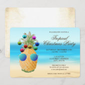 Tropische Kerst Pijnboom | Feest Uitnodiging (Voorkant / Achterkant)