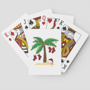 Tropische kerst pokerkaarten
