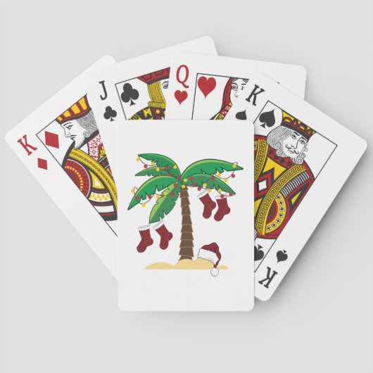 Tropische kerst pokerkaarten (Achterkant)