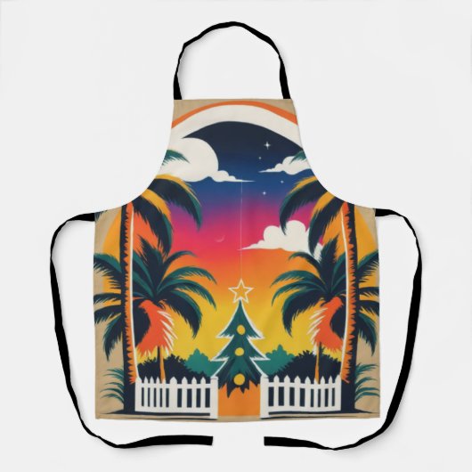 Tropische kerst schort (Voorkant)